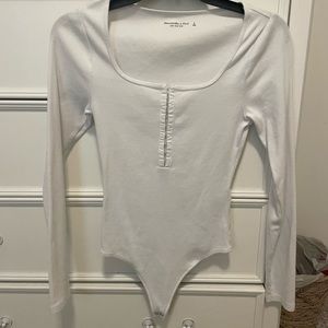 Abercrombie Long Sleeve Hook-and-Eye Henley Bodysuit